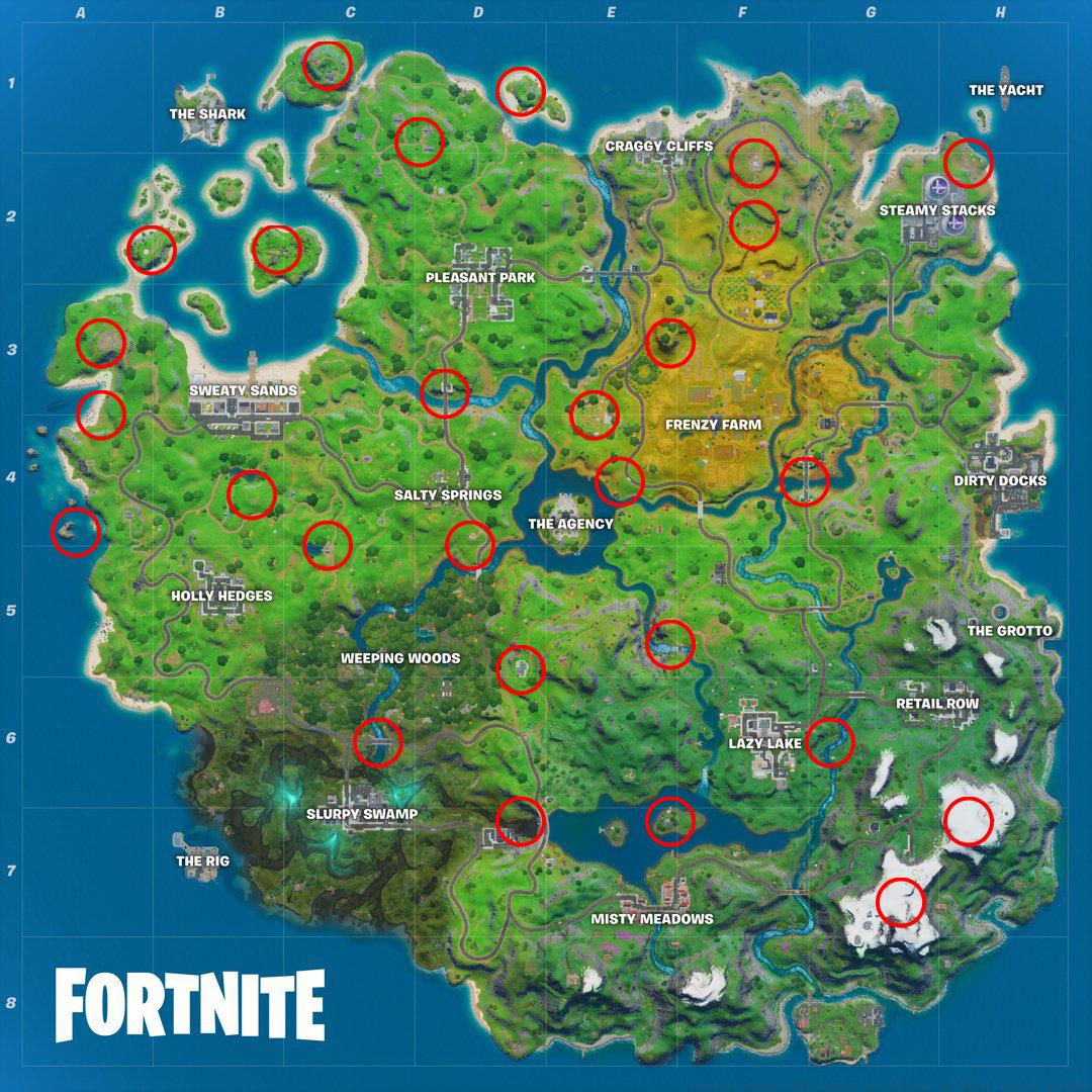 Fortnite landmarks map